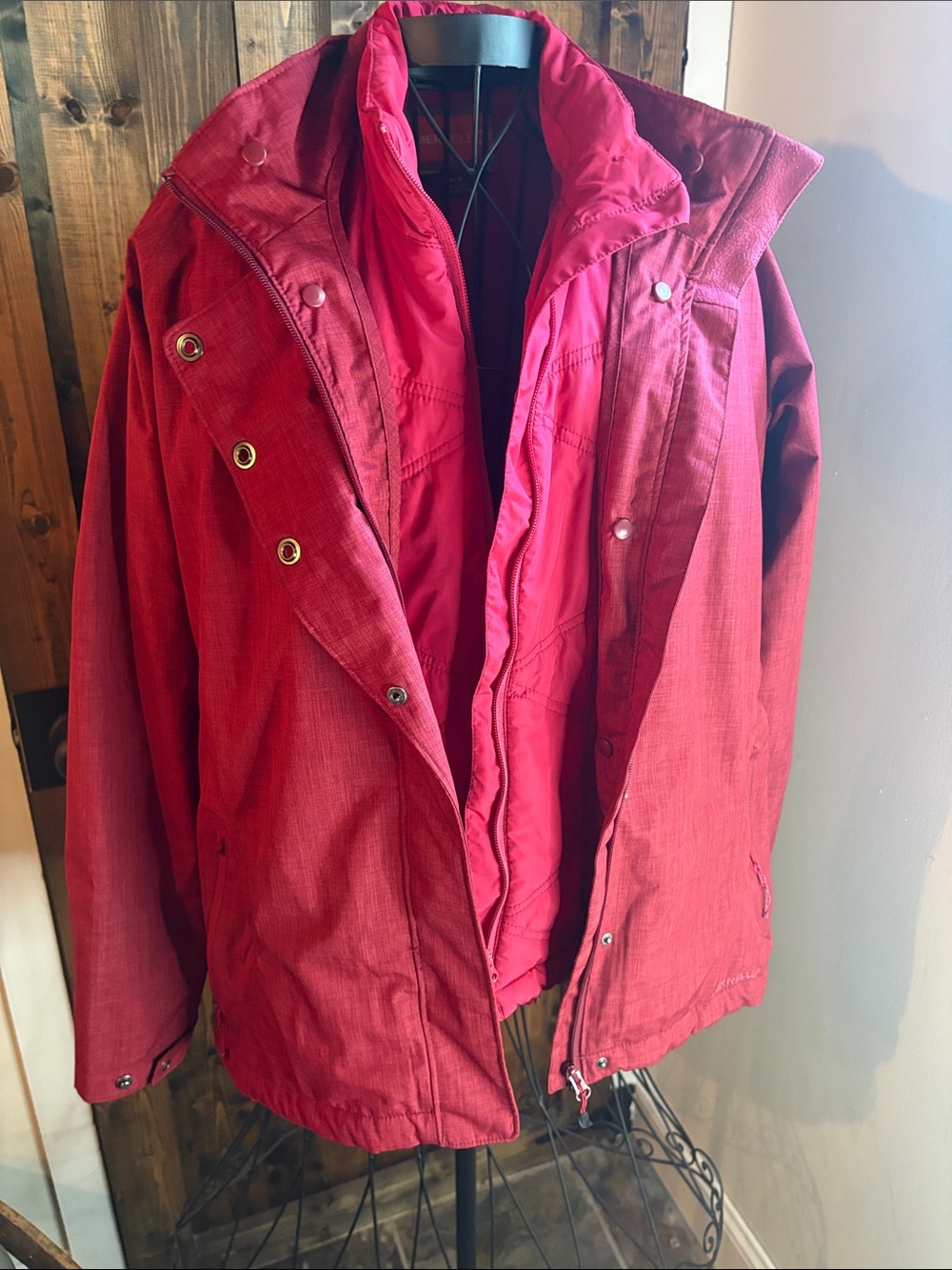 Red Women's MERRELL Insulated Jacket - Lightweight Layering Coat